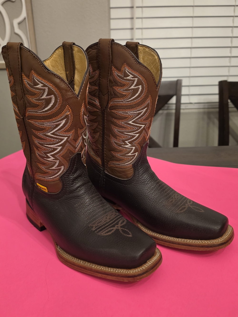 POTRILLO SALVAJE Western Brown Leather Men's Cowboy Boots